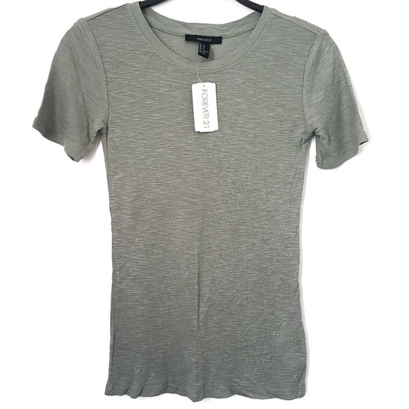 Forever 21 Pistachio Knit Short Sleeve Top, S - Picture 1 of 4